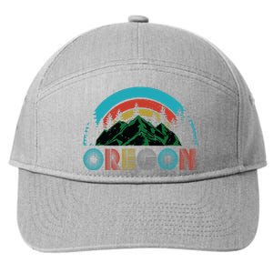 Oregon Mountains Outdoor Camping Hiking Gift 7-Panel Snapback Hat