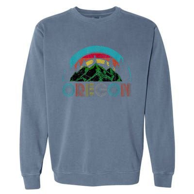 Oregon Mountains Outdoor Camping Hiking Garment-Dyed Sweatshirt