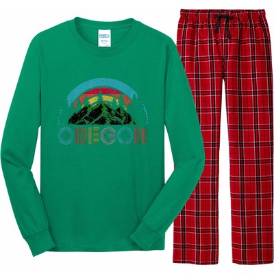 Oregon Mountains Outdoor Camping Hiking Long Sleeve Pajama Set