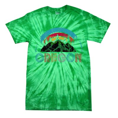 Oregon Mountains Outdoor Camping Hiking Tie-Dye T-Shirt