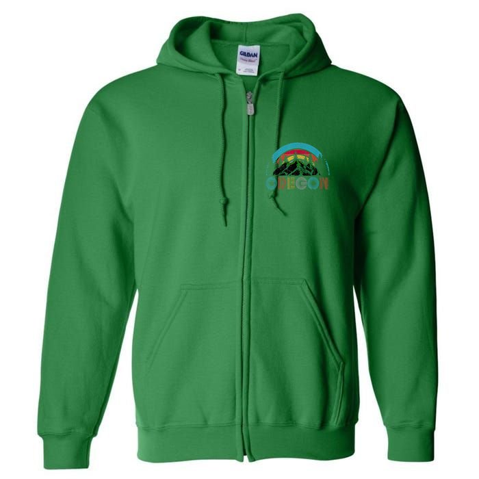 Oregon Mountains Outdoor Camping Hiking Full Zip Hoodie