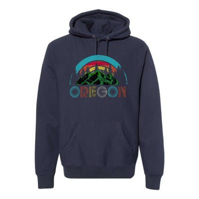 Oregon Mountains Outdoor Camping Hiking Premium Hoodie