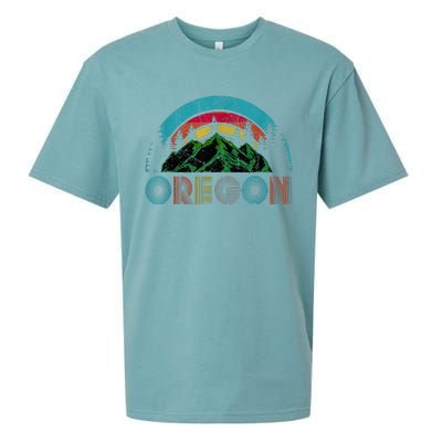 Oregon Mountains Outdoor Camping Hiking Sueded Cloud Jersey T-Shirt