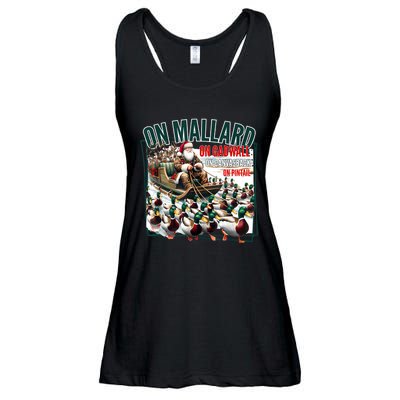 On Mallard On Gadwall Christmas Funny Duck Hunting Santa Ladies Essential Flowy Tank