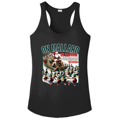 On Mallard On Gadwall Christmas Funny Duck Hunting Santa Ladies PosiCharge Competitor Racerback Tank