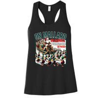 On Mallard On Gadwall Christmas Funny Duck Hunting Santa Women's Racerback Tank