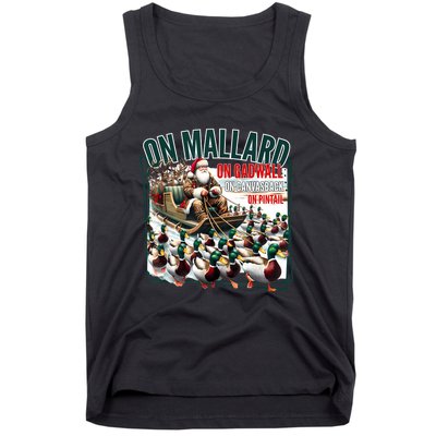 On Mallard On Gadwall Christmas Funny Duck Hunting Santa Tank Top