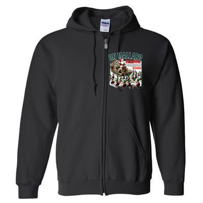 On Mallard On Gadwall Christmas Funny Duck Hunting Santa Full Zip Hoodie