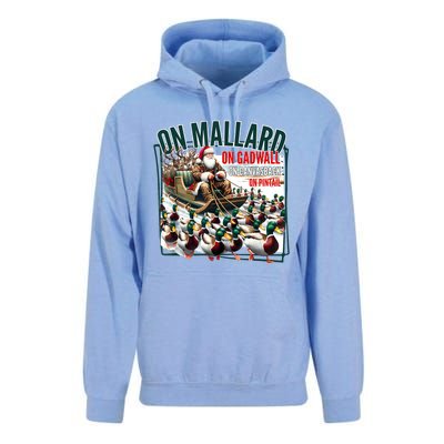 On Mallard On Gadwall Christmas Funny Duck Hunting Santa Unisex Surf Hoodie