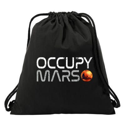 Occupy Mars Drawstring Bag