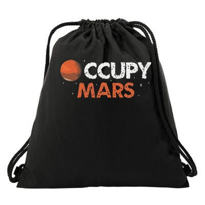 Occupy Mars Drawstring Bag
