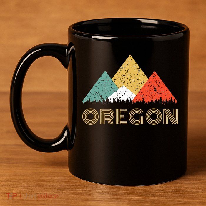 Oregon Mountain 11oz C Handle Ceramic Mug