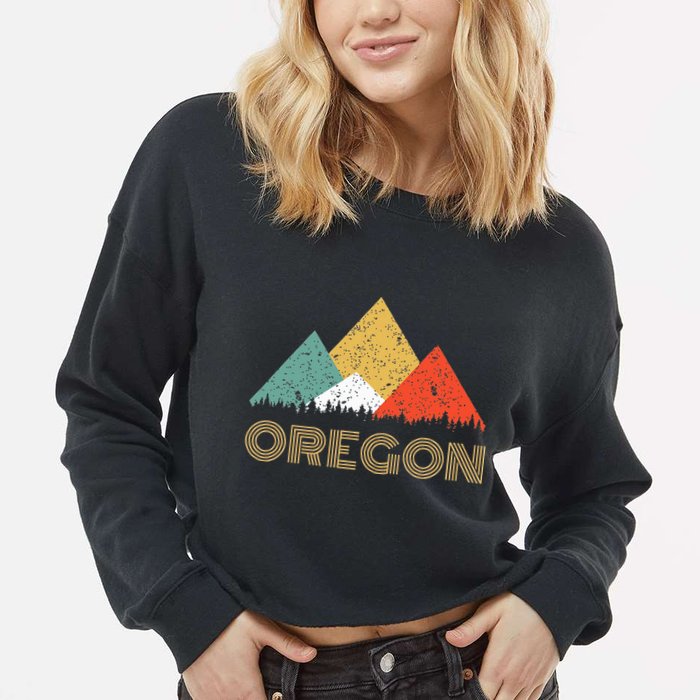 Oregon Mountain Cropped Pullover Crew
