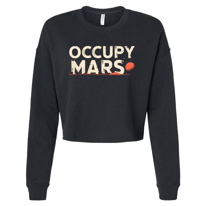 Occupy Mars Cropped Pullover Crew