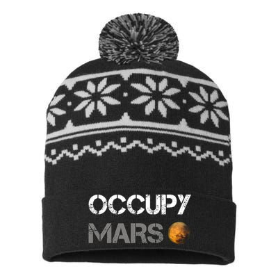 Occupy Mars USA-Made Snowflake Beanie