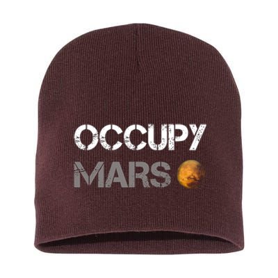 Occupy Mars Short Acrylic Beanie