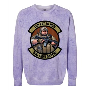 Overweight Military Colorblast Crewneck Sweatshirt