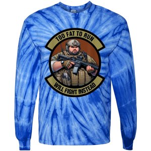 Overweight Military Tie-Dye Long Sleeve Shirt