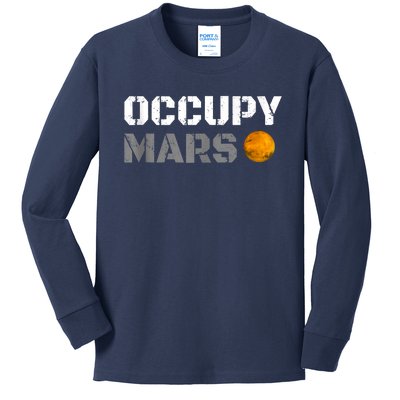 OCCUPY MARS Kids Long Sleeve Shirt