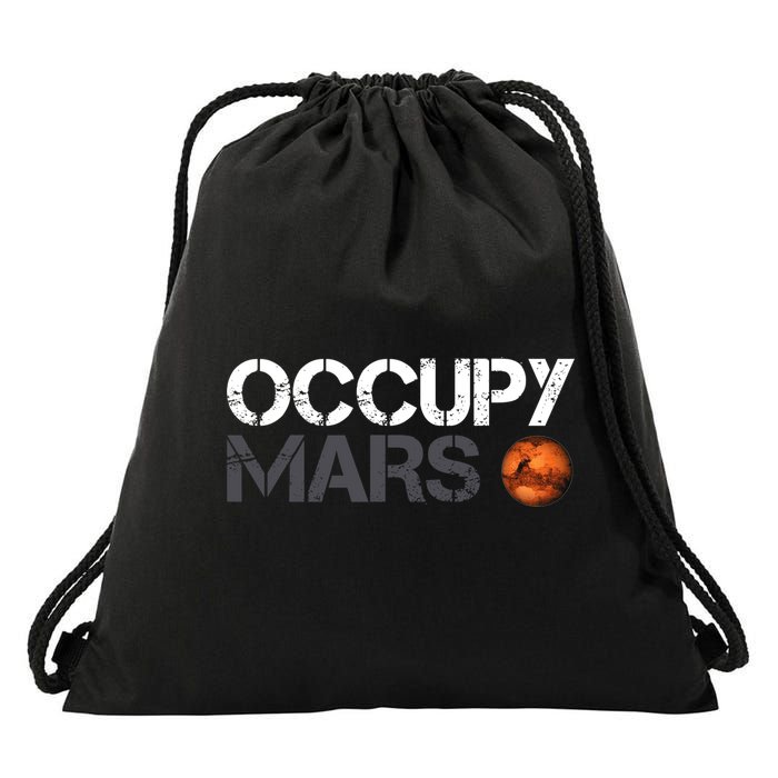 Occupy Mars Drawstring Bag