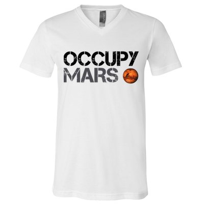 Occupy Mars V-Neck T-Shirt