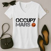 Occupy Mars Women's V-Neck T-Shirt