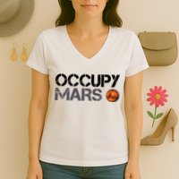 Occupy Mars Women's V-Neck T-Shirt