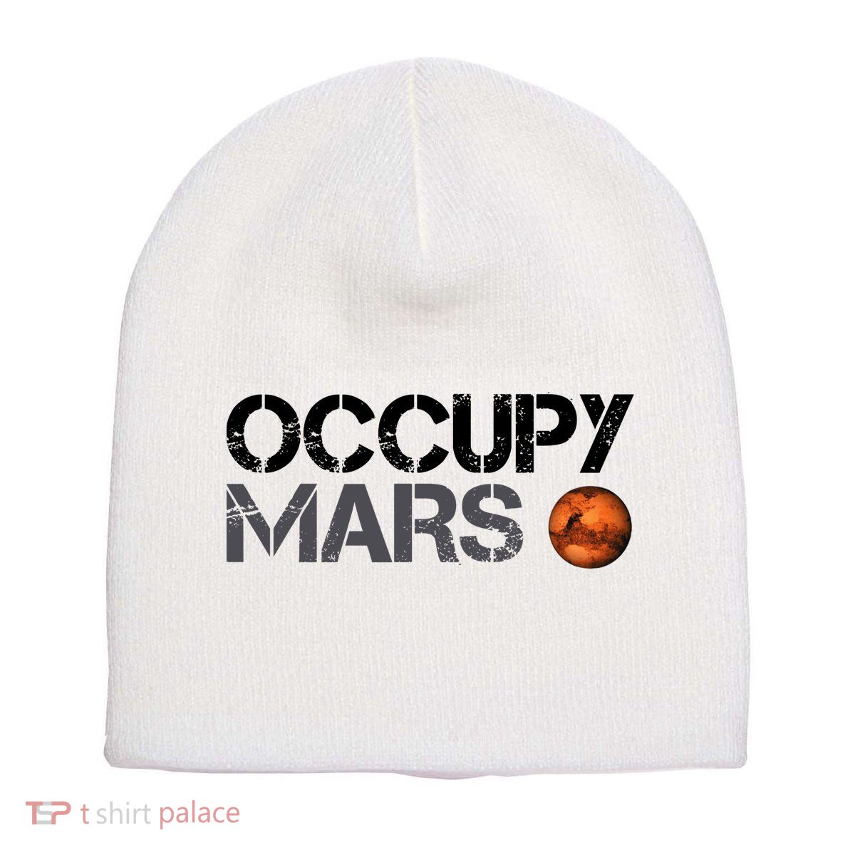 Occupy Mars Short Acrylic Beanie