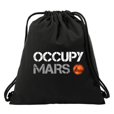 Occupy Mars Drawstring Bag