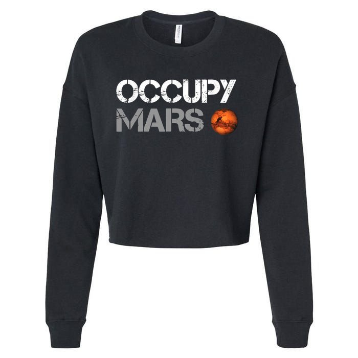 Occupy Mars Cropped Pullover Crew