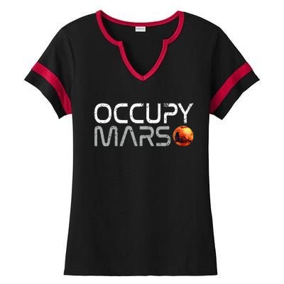 Occupy Mars Ladies Halftime Notch Neck Tee