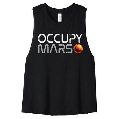 Occupy Mars Women's Racerback Cropped Tank