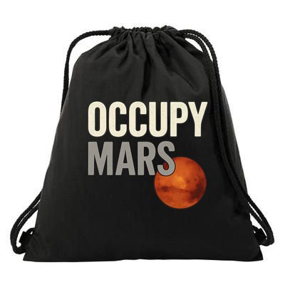 Occupy Mars Drawstring Bag