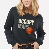 Occupy Mars Cropped Pullover Crew