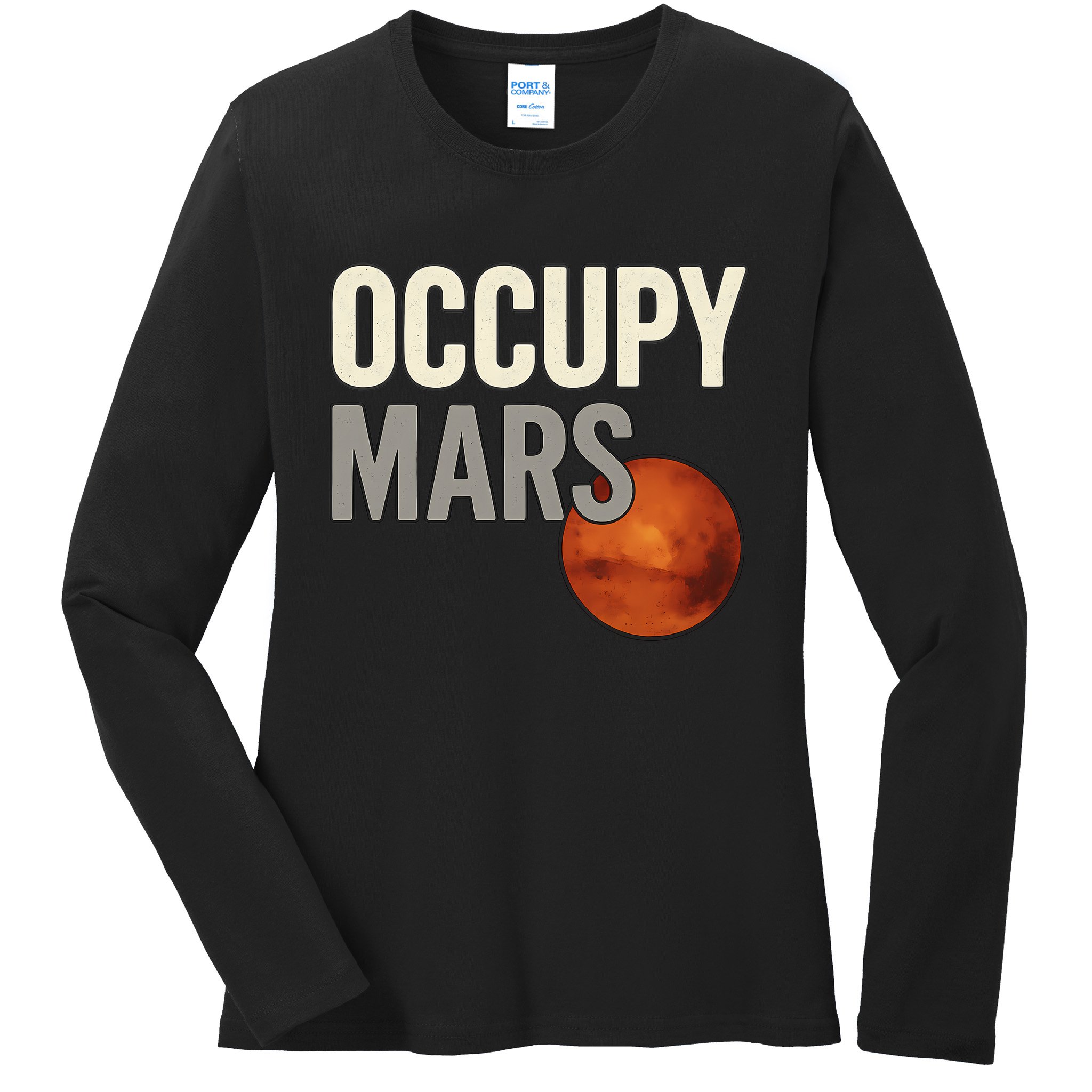 Occupy Mars Ladies Long Sleeve Shirt
