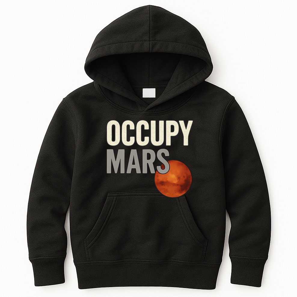 Occupy Mars Kids Hoodie