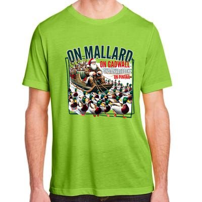 On Mallard On Gadwall Christmas Funny Duck Hunting Santa Adult ChromaSoft Performance T-Shirt