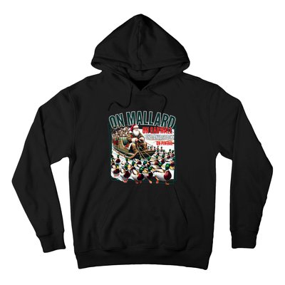 On Mallard On Gadwall Christmas Funny Duck Hunting Santa Hoodie