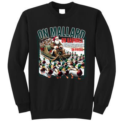 On Mallard On Gadwall Christmas Funny Duck Hunting Santa Sweatshirt