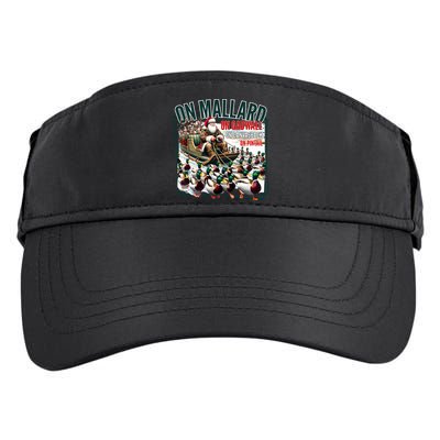 On Mallard On Gadwall Christmas Funny Duck Hunting Santa Adult Drive Performance Visor