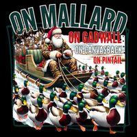 On Mallard On Gadwall Christmas Funny Duck Hunting Santa Drawstring Bag