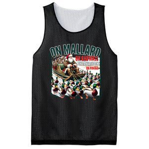 On Mallard On Gadwall Christmas Funny Duck Hunting Santa Mesh Reversible Basketball Jersey Tank