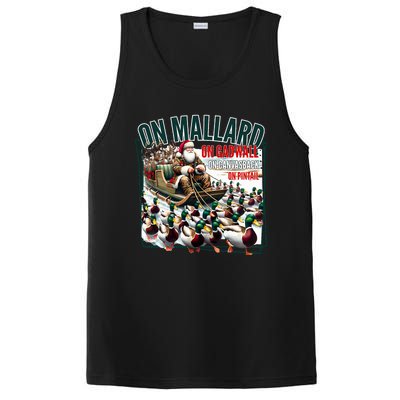 On Mallard On Gadwall Christmas Funny Duck Hunting Santa PosiCharge Competitor Tank