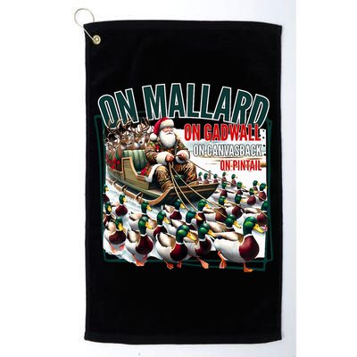 On Mallard On Gadwall Christmas Funny Duck Hunting Santa Golf Towel