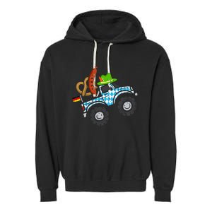 Oktoberfest Monstertruck Oktoberfest Costume Garment-Dyed Fleece Hoodie