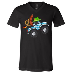 Oktoberfest Monstertruck Oktoberfest Costume V-Neck T-Shirt