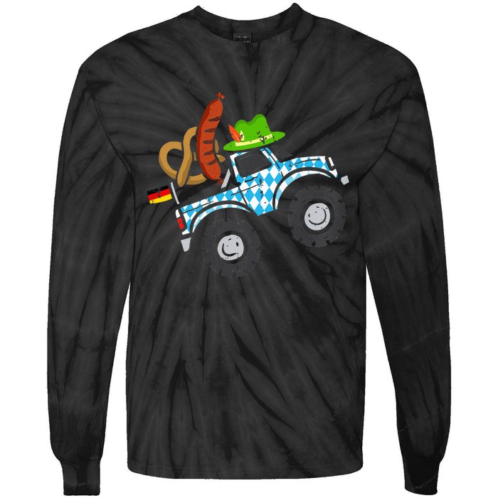 Oktoberfest Monstertruck Oktoberfest Costume Tie-Dye Long Sleeve Shirt