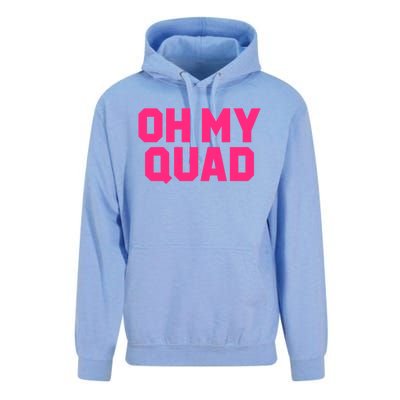 Oh My Quad Funny Workout Pun Squat Gym Leg Day Fitness Gift Unisex Surf Hoodie