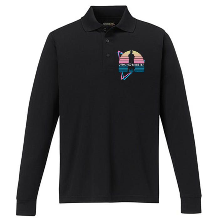 Ordained Minister Retro Performance Long Sleeve Polo