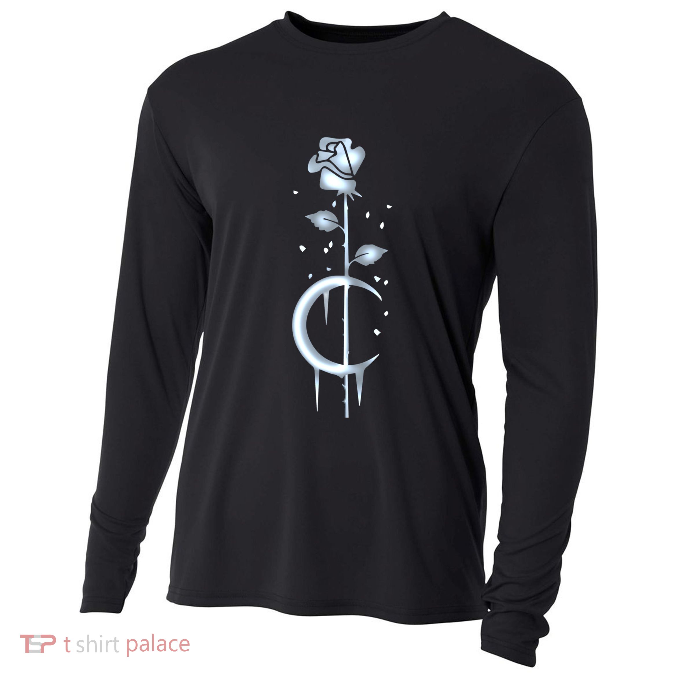 Occult Moon Rose Luna Witchcraft Witch Gothic Gift Cooling Performance Long Sleeve Crew